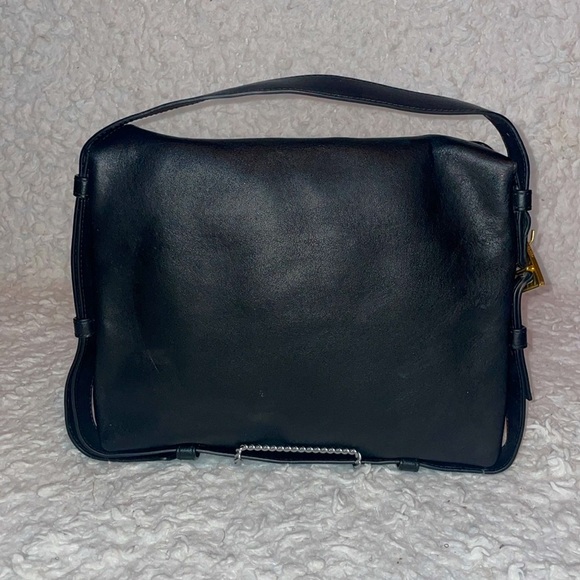 Bottega Veneta Leather Cradle Flap Small Shoulder Hand Bag Purse in Black - Picture 9 of 17